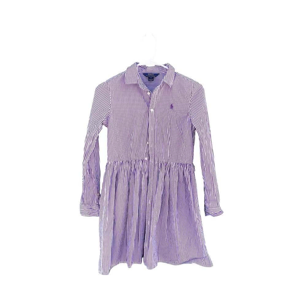 Polo by Ralph Lauren Purple Striped Kids Dress